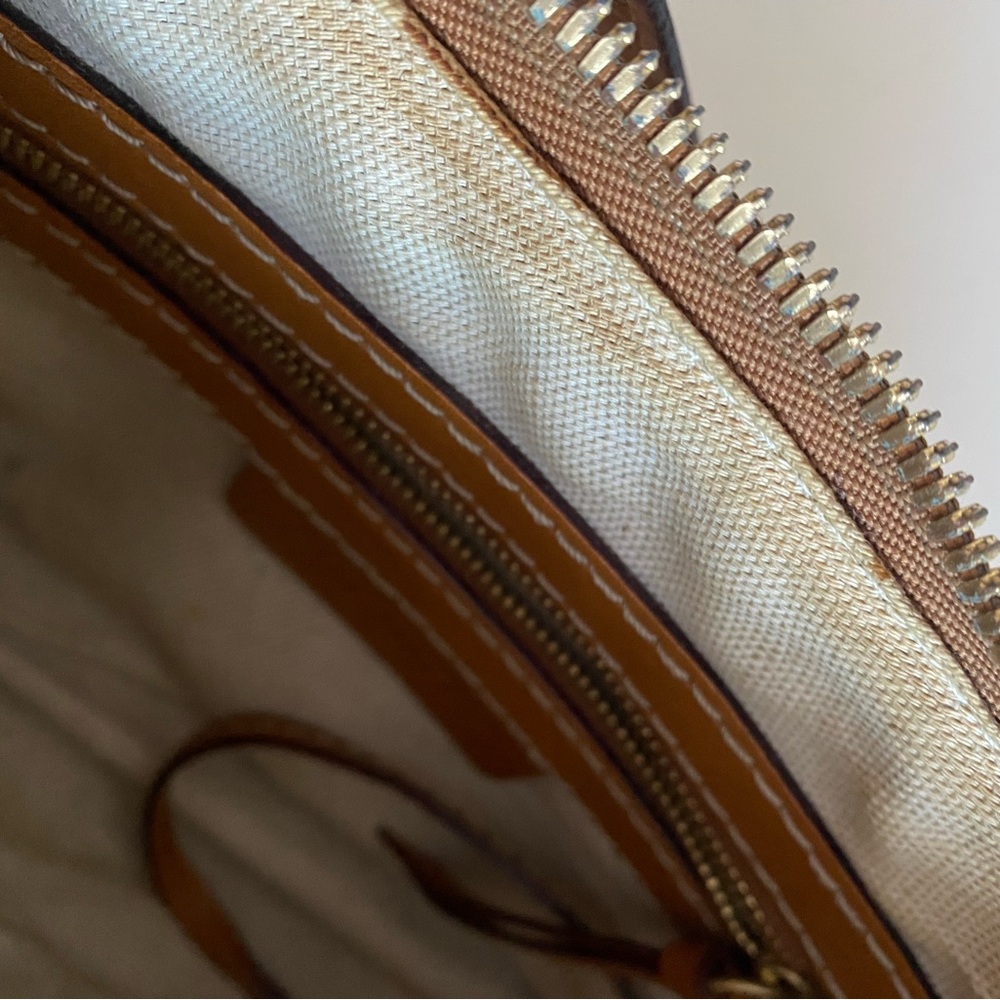 Michael Kors Brown and Off White Leather Handbag - Picture 8 of 9